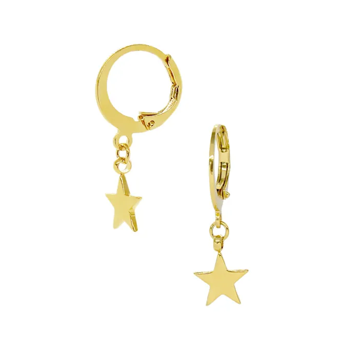 Earrings Mai Dsire EMRY GOLD STAR HUGGIE EARRINGS