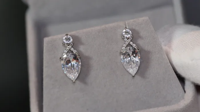 Earrings Teardrop Ear Studs Diamond Ear Studs Womens Diamond Ear Studs Lab Diamonds London