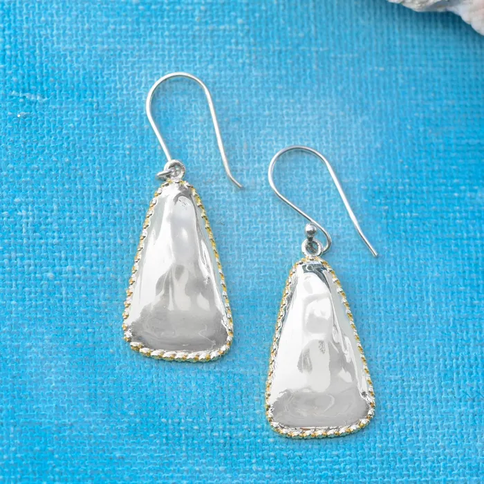 Earrings YoTreasure Solid 925 Sterling Silver Gold Plated Dangle Earrings Jewelry