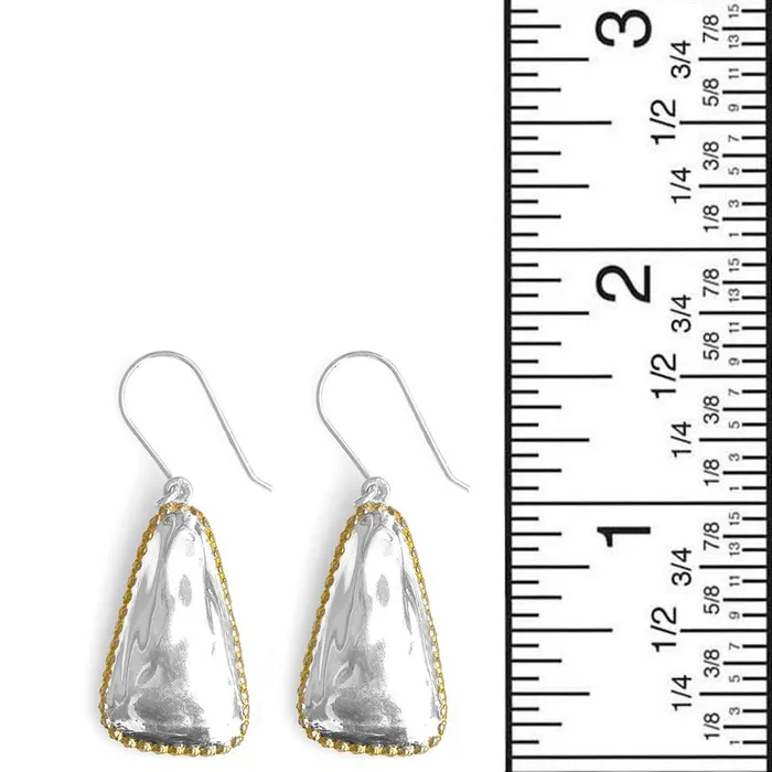 Earrings YoTreasure Solid 925 Sterling Silver Gold Plated Dangle Earrings Jewelry