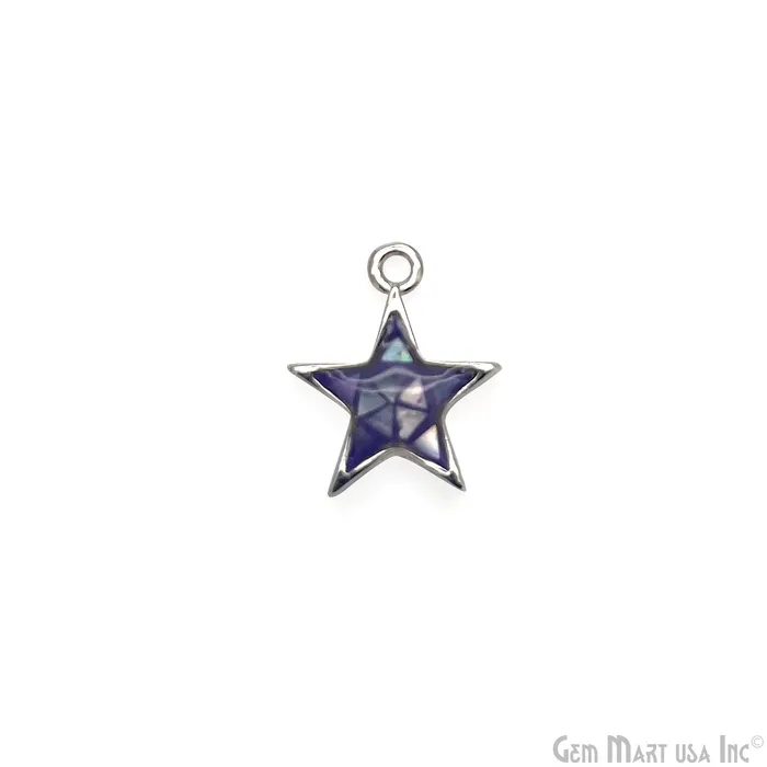 GemMartUSA Charm Necklaces Shell Star Shape 12mm Single Bail Connector Charm