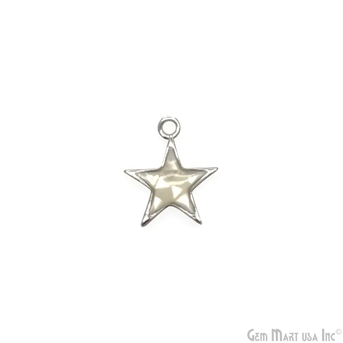 GemMartUSA Charm Necklaces Shell Star Shape 12mm Single Bail Connector Charm