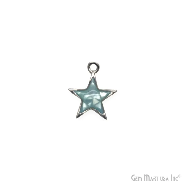 GemMartUSA Charm Necklaces Shell Star Shape 12mm Single Bail Connector Charm