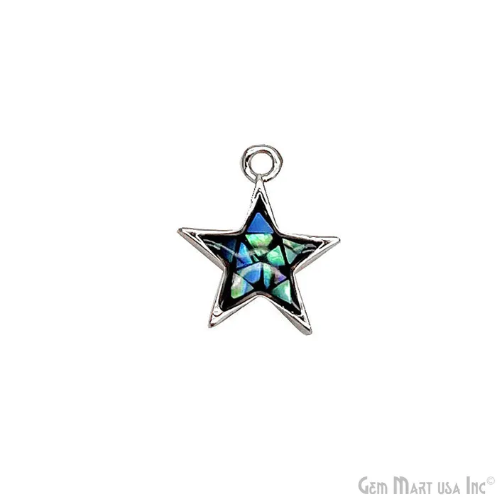 GemMartUSA Charm Necklaces Shell Star Shape 12mm Single Bail Connector Charm