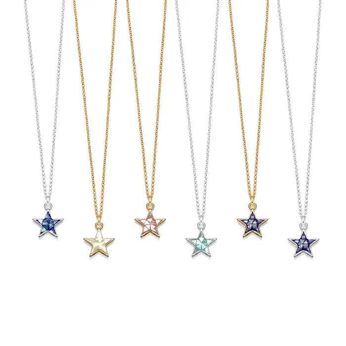 GemMartUSA Charm Necklaces Shell Star Shape 12mm Single Bail Connector Charm