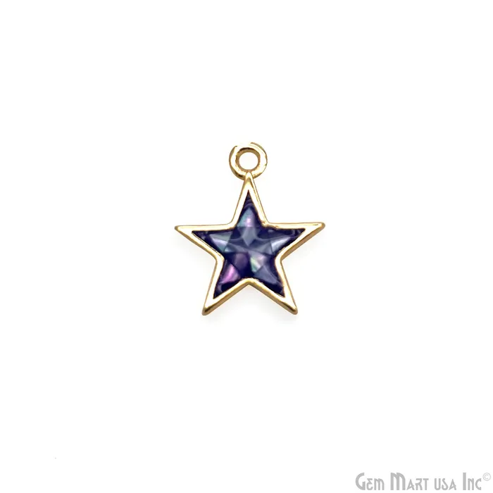 GemMartUSA Charm Necklaces Shell Star Shape 12mm Single Bail Connector Charm