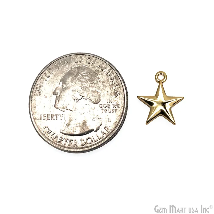 GemMartUSA Charm Necklaces Shell Star Shape 12mm Single Bail Connector Charm