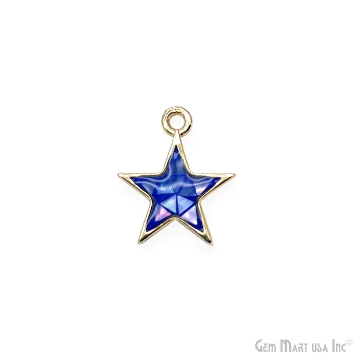 GemMartUSA Charm Necklaces Shell Star Shape 12mm Single Bail Connector Charm