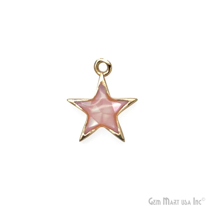 GemMartUSA Charm Necklaces Shell Star Shape 12mm Single Bail Connector Charm