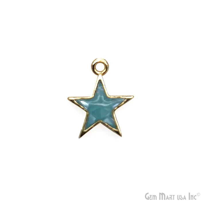 GemMartUSA Charm Necklaces Shell Star Shape 12mm Single Bail Connector Charm