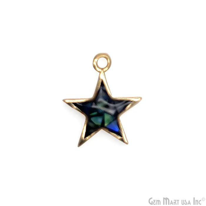 GemMartUSA Charm Necklaces Shell Star Shape 12mm Single Bail Connector Charm