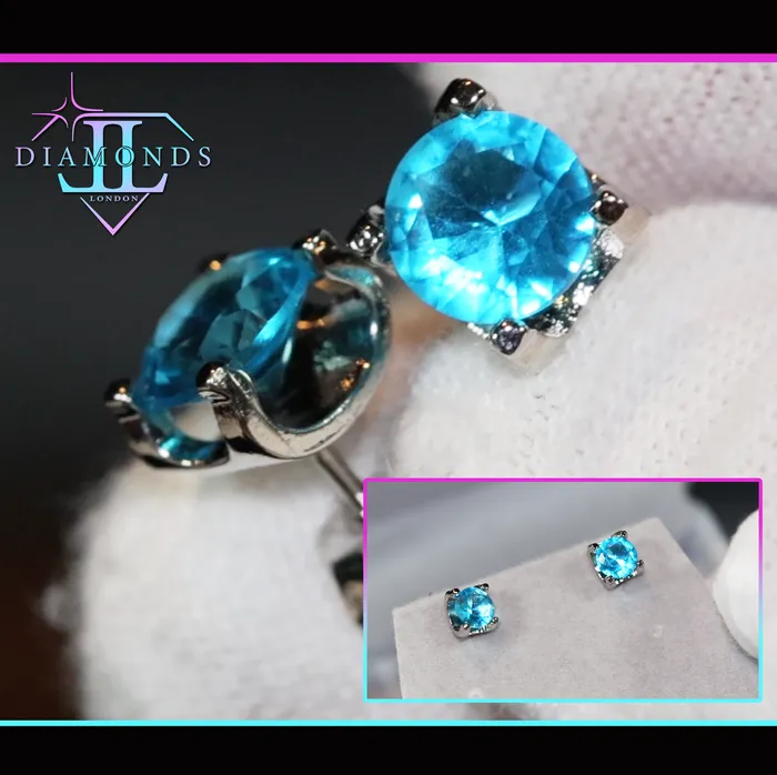 Lab Diamonds London Earrings Blue Diamond Earrings Womens Diamond Earrings