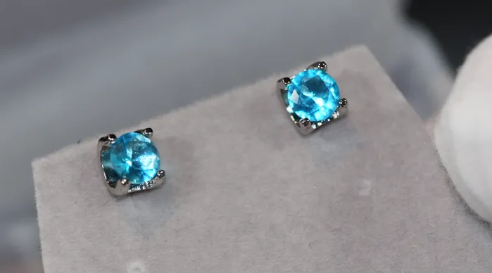 Lab Diamonds London Earrings Blue Diamond Earrings Womens Diamond Earrings