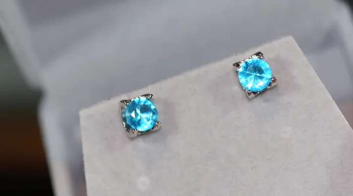 Lab Diamonds London Earrings Blue Diamond Earrings Womens Diamond Earrings