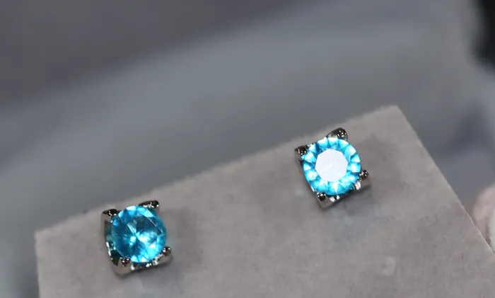 Lab Diamonds London Earrings Blue Diamond Earrings Womens Diamond Earrings