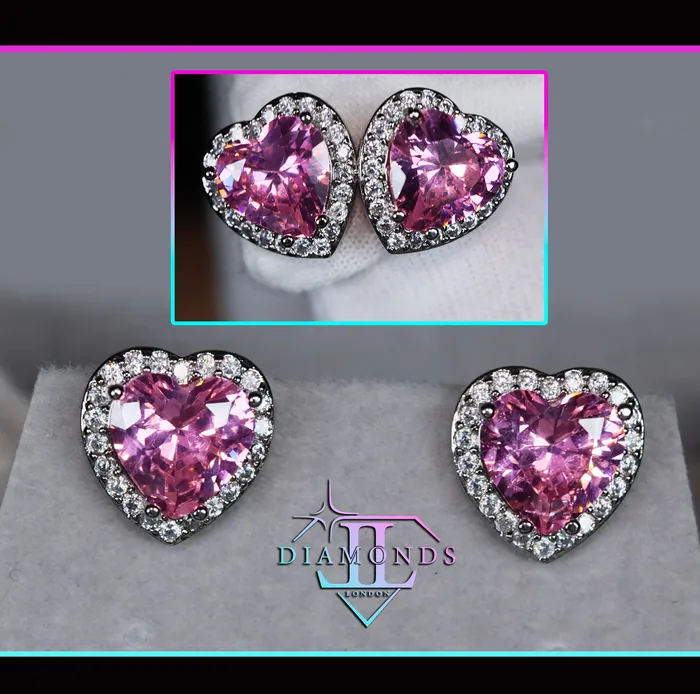 Lab Diamonds London Earrings Womens Ear Studs Heart Earrings Pink Diamond Heart Earrings Studs Lab Diamonds London Earrings Womens Ear Studs Heart Earrings Pink Diamond Heart Earrings Studs