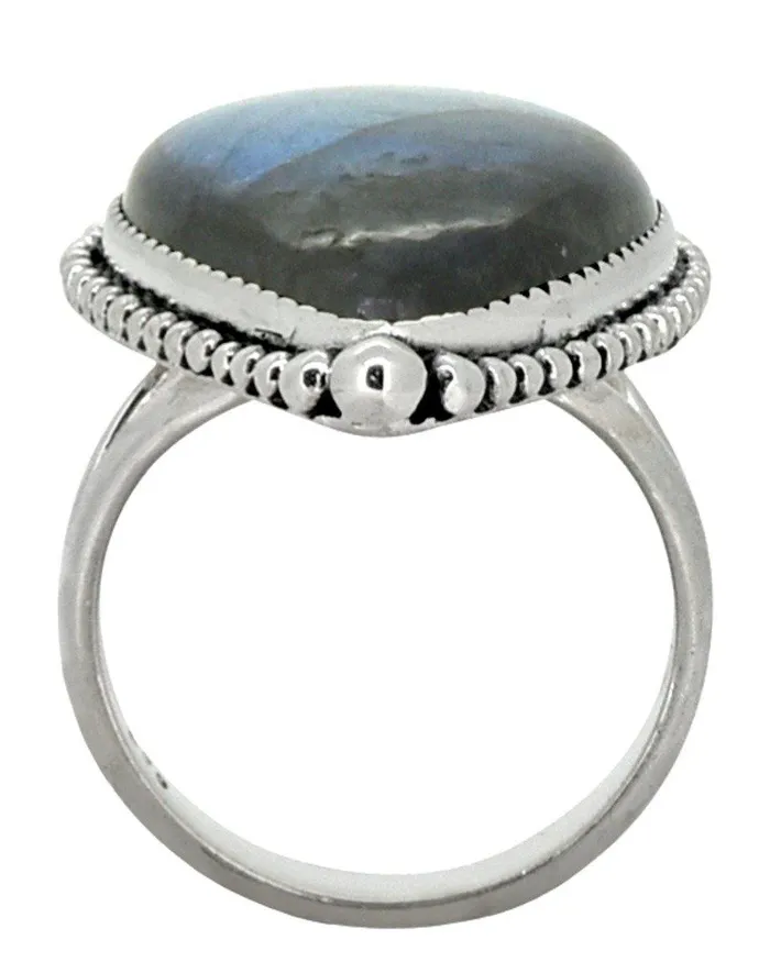 Labradorite Teardrop Ring Solid 925 Sterling Silver Jewelry YoTreasure Rings