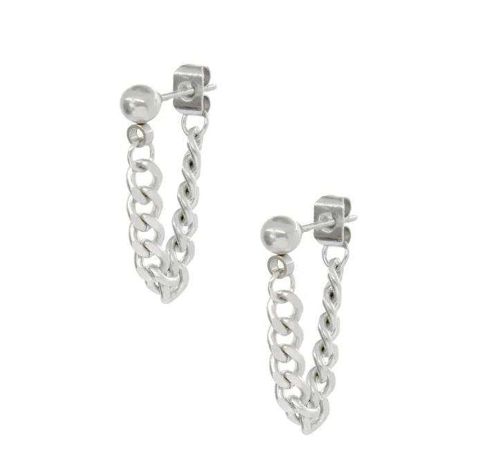 Mai Dsire Earrings RYLIE SILVER LOOP CHAIN EARRINGS SAMPLE