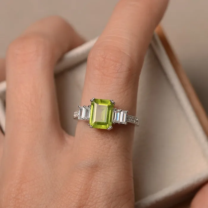 Peridot Promise Ring Grace Rings