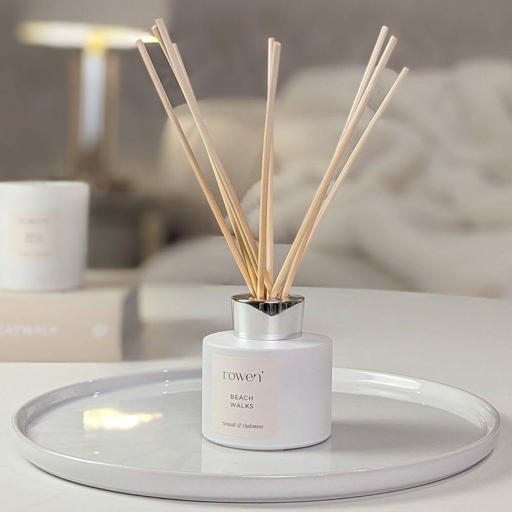 Candles And Holders |   Beach Walks White & Silver Reed Diffuser – Sea Salt & Oakmoss 120Ml Accessories Candles And Holders