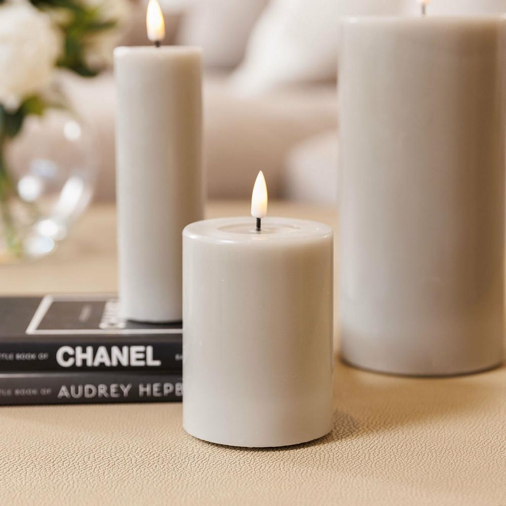 Candles And Holders |   Warm Grey Realistic Led Candle – 10Cm Accessories Candles And Holders