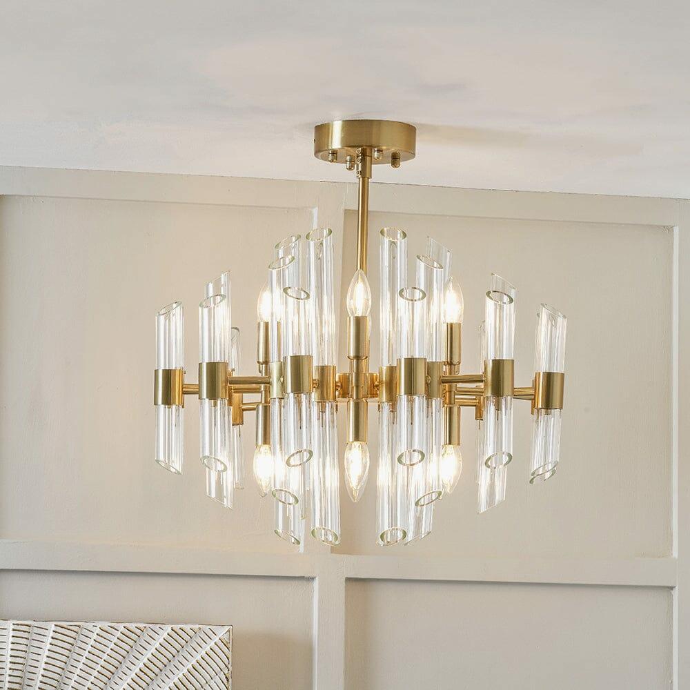 Ceiling Lights |   Amelia Antique Brass & Glass Ceiling Light Ceiling Lights Ceiling Lights