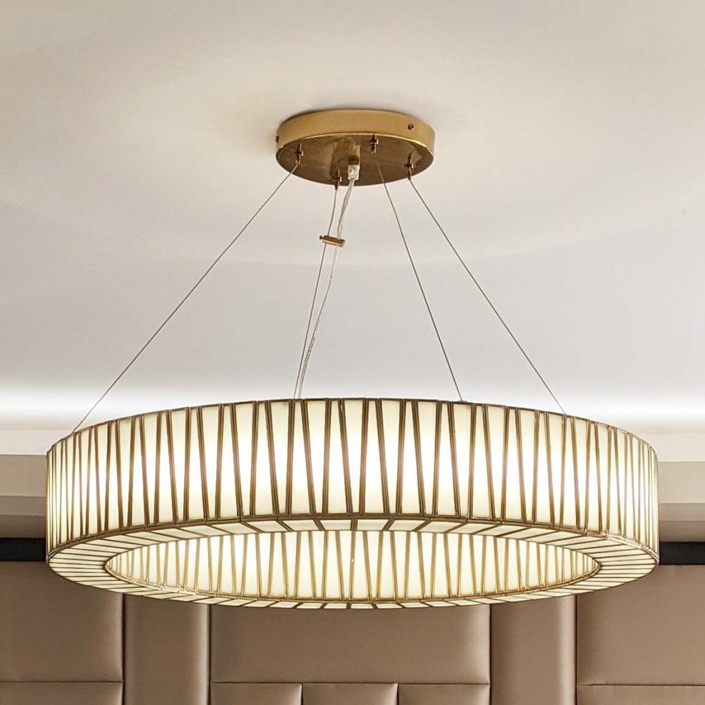 Chandeliers |   Adeline Bronze Opaque Large Glass Chandelier Chandeliers Chandeliers