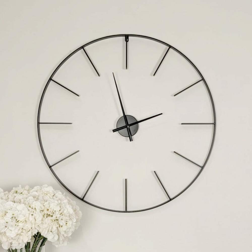 Clocks |   Portland Black Skeleton Wall Clock Accessories Clocks