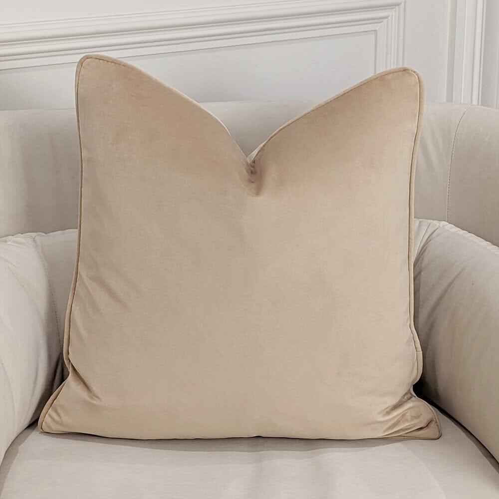 Cushions |   London Champagne Velvet Piped Cushion – 46X46Cm Bed Accessories Cushions