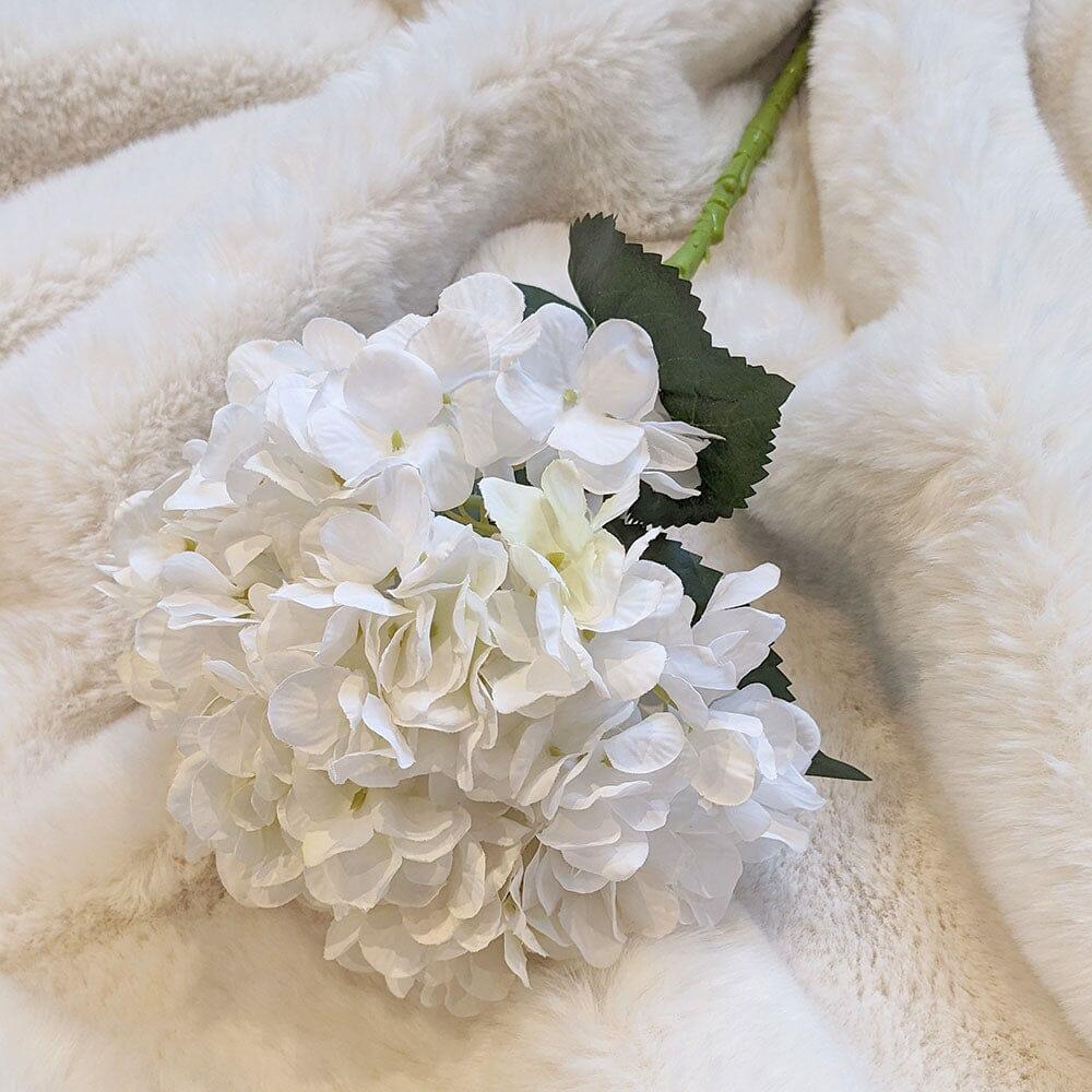 Faux Florals |   Cream Faux Hydrangea Single Stem Flower Accessories Faux Florals