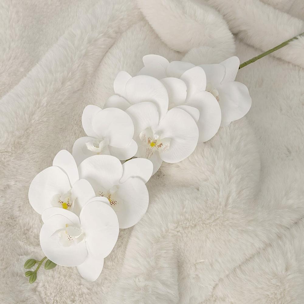 Faux Florals |   Faux White Orchid Single Stem Floral Accessories Faux Florals