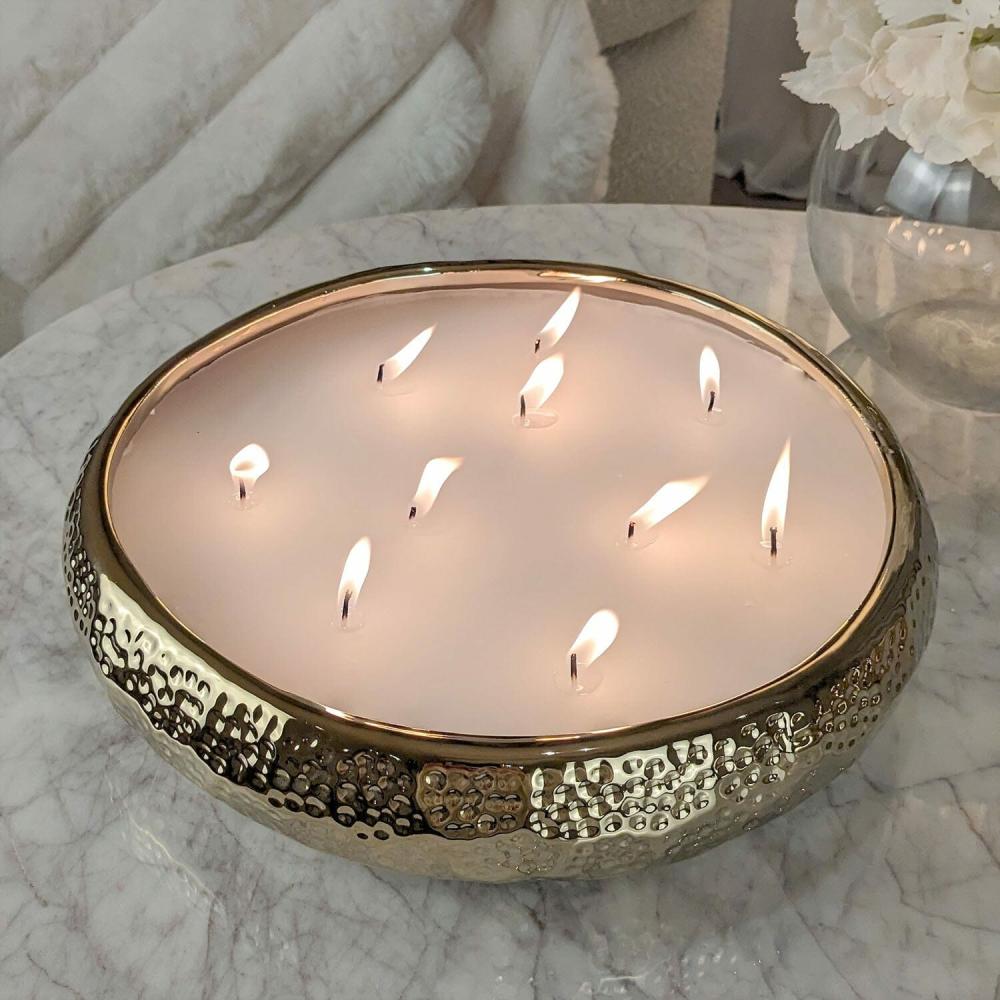 Home Fragrance |   Aeolian Large Gold 10 Wick Scented Candle Accessories Aeolian Candle Range