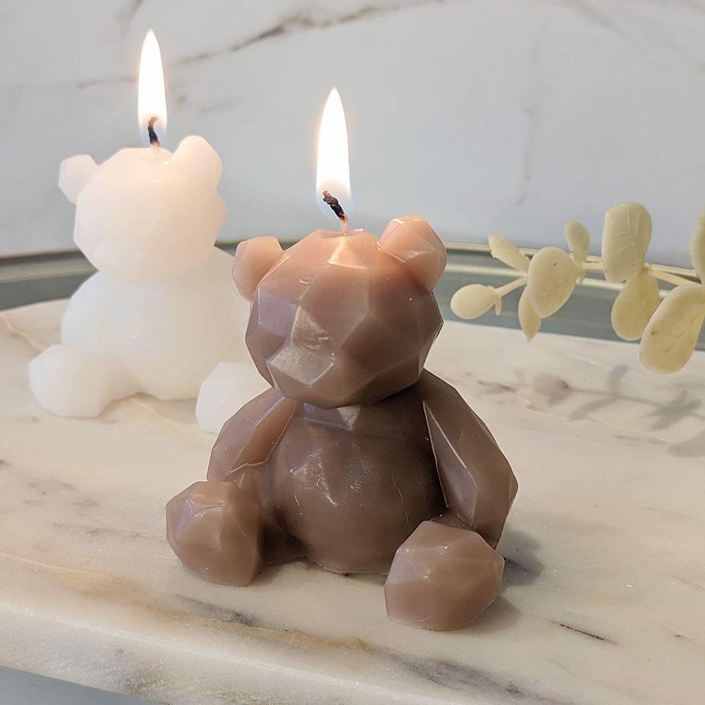 Home Fragrance |   Arya Brown Mini Bear Shaped Candle Accessories Candles And Holders