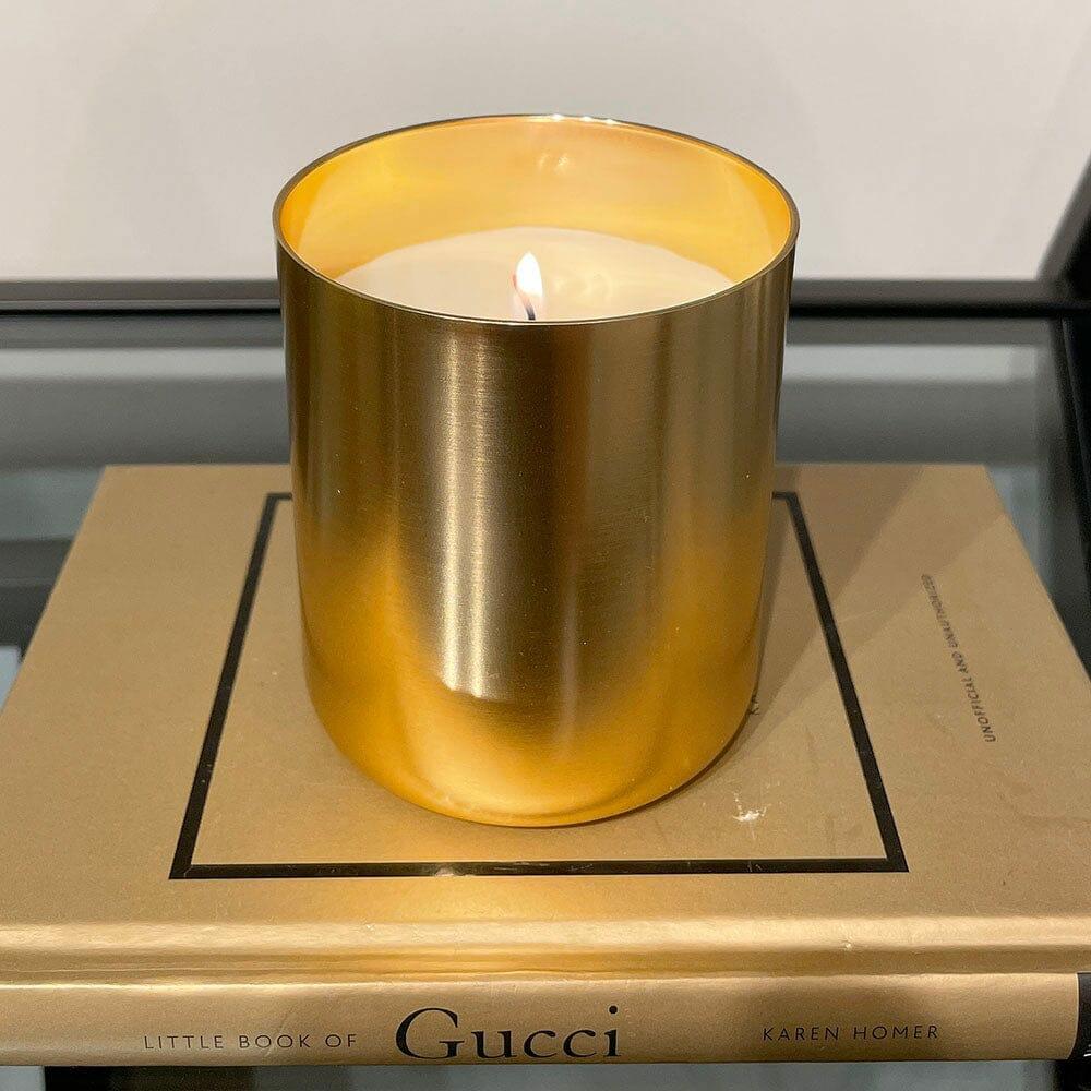 Home Fragrance |   Epiphany White Sandalwood Scented Gold Candle Accessories Candles And Holders