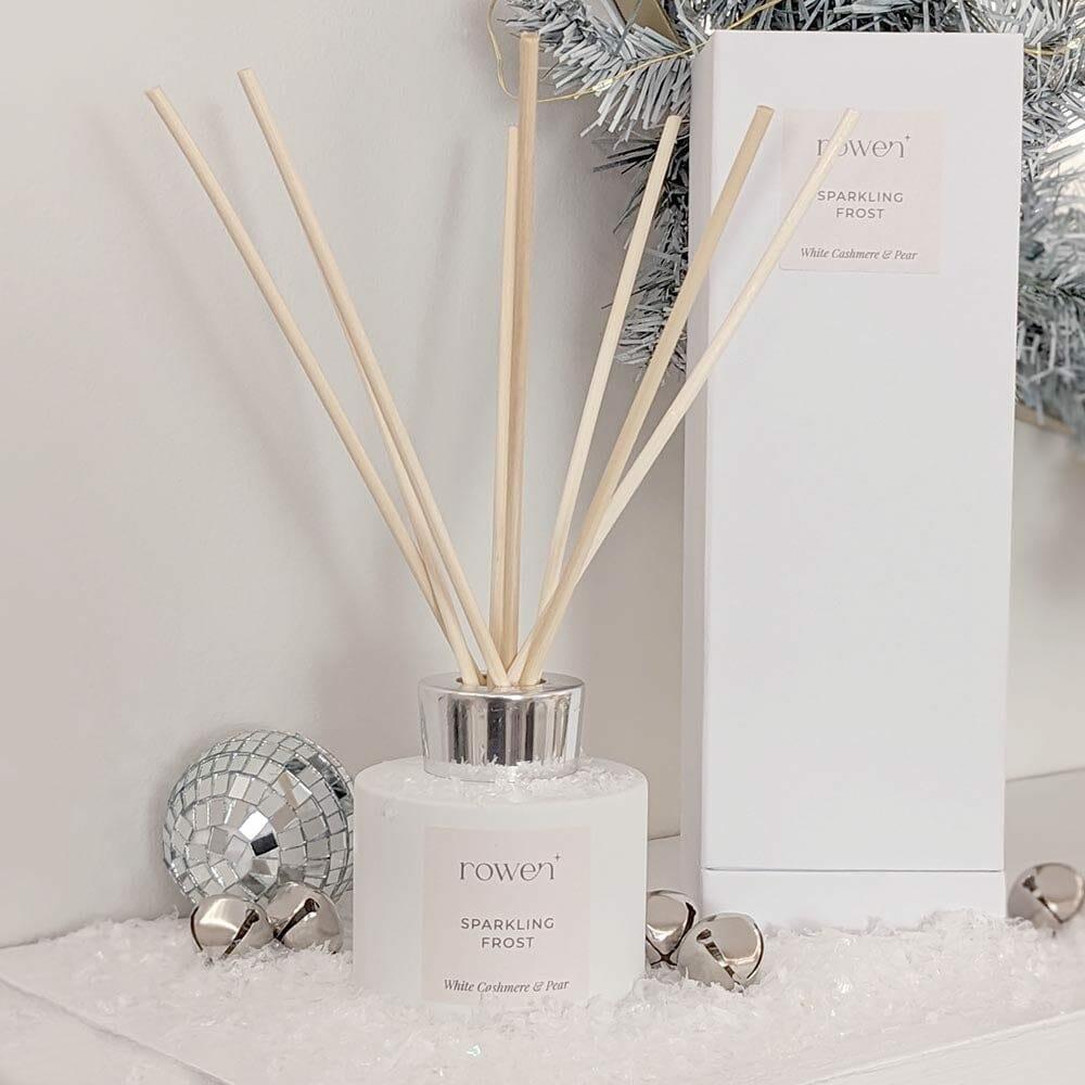 Home Fragrance |   Sparkling Frost White Scented Reed Diffuser – White Cashmere & Pear Accessories Candles And Holders