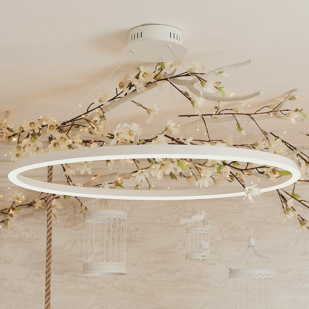 Led Lighting |   Everett White Halo Led Pendant Ceiling Light Ceiling Lights Ceiling Lights