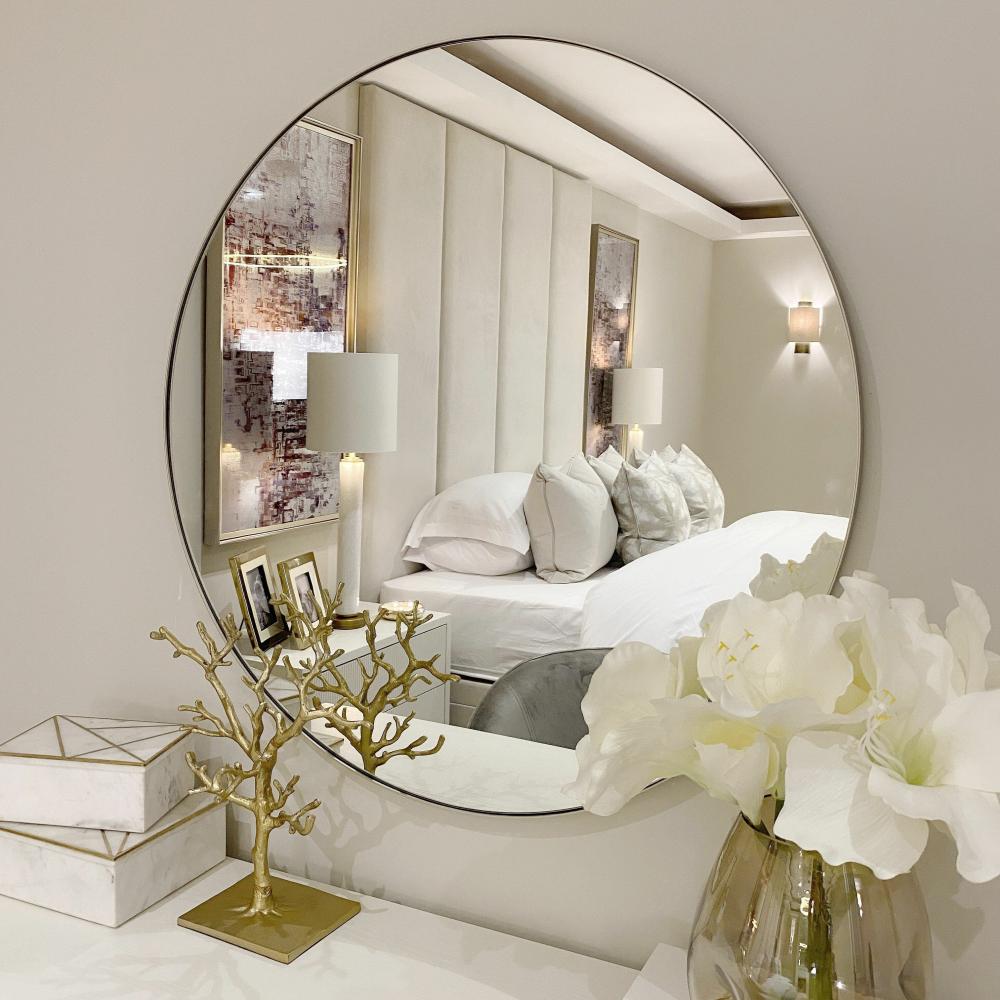 Mirrors |   Argento Round Champagne Mirror Accessories Mirrors