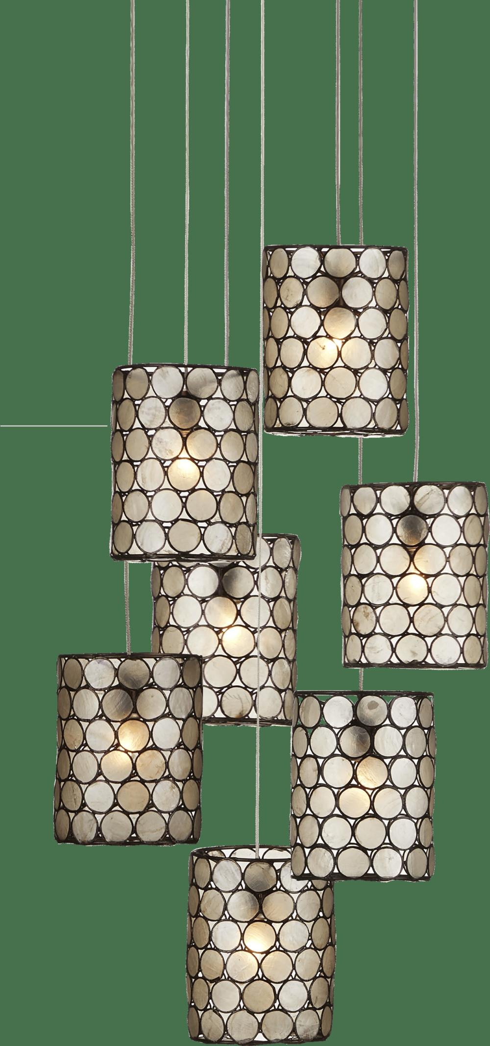 Pendants |   Regatta Round 7 Light Multi Drop Pendant Chandeliers Chandeliers