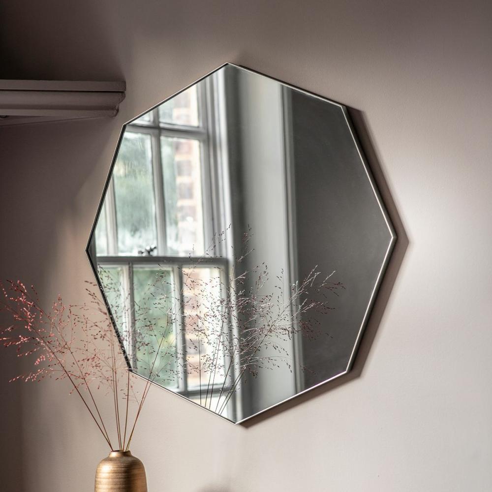 Mirrors |   Antonia Octagonal Silver Framed Wall Mirror Accessories Mirrors