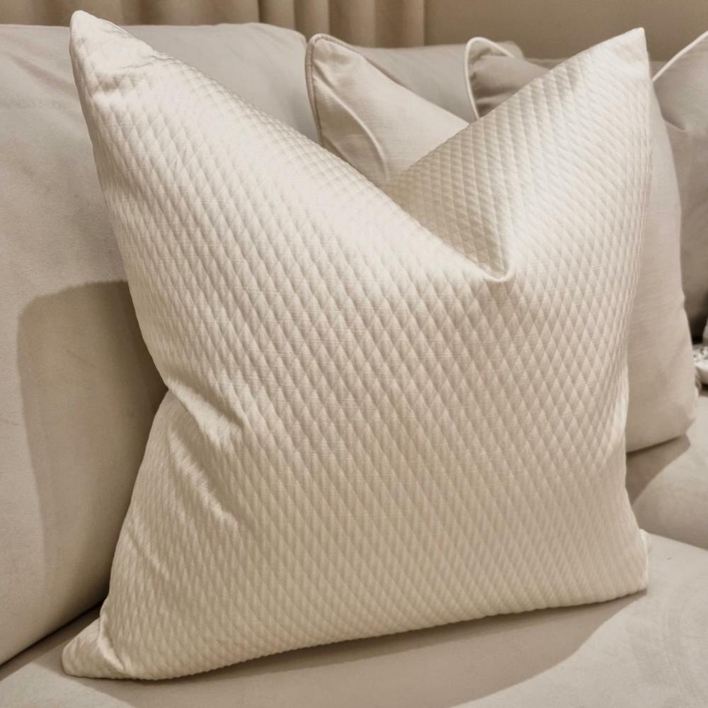 Cushions |   Alie Ivory Satin Cushion – 50 X 50Cm Bed Accessories Cushions